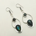 Labradorite Gemstone Handmade Drop Dangle Earrings Jewelry Gift 1.6" AE-36895