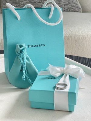 Tiffany & Co. Together Milgrain Band Ring Platinum 3mm Size 7.75