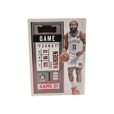 2020-21 Panini Contenders - James Harden #94 Game Ticket Red