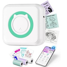 Mini Thermal Printer Pocket Photo Printer with Portable Phone Printer