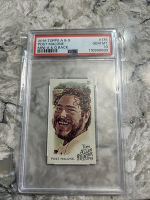 2019 Post Malone Mini A&G Back  PSA 10