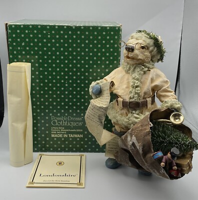 Folkraft Possible Dreams Santa Bear Lord Nicholas 1988 Citizens of Londonshire