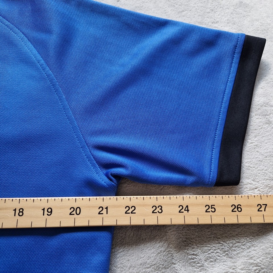 Newcastle Falcons Polo Shirt Mens Medium Blue Rugby Union Cotton