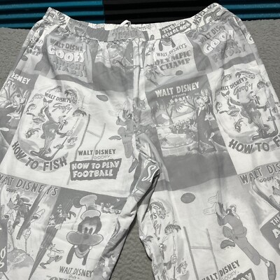 Disney Goofy Track Pants Mens 2XL Gray D23 Expo 90th Anniversary All Over  Print | eBay