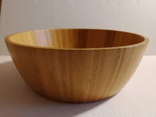Lipper Oak Color Bamboo Finish Wood Serving Bowl 11 1/2" diameter x 4" deep NWOT