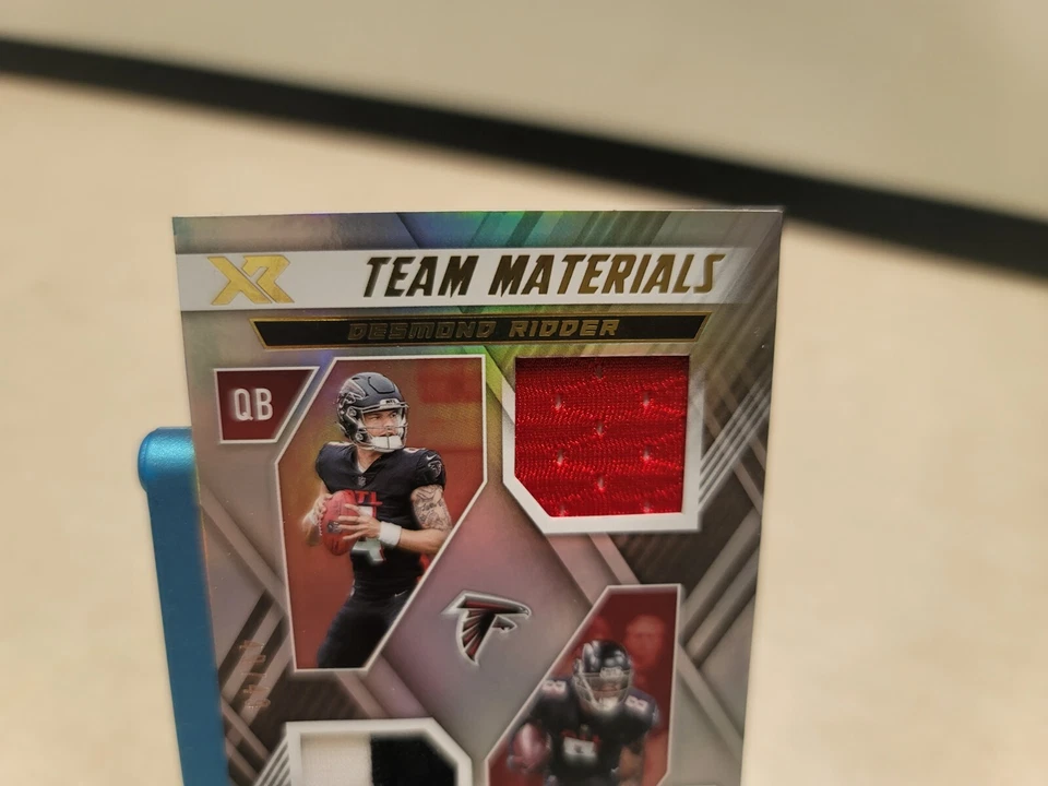 2022 Panini XR  Desmond Ridder/Kyle Pitts  Team Materials Dual Relic /49 C1346 - Image 2 of 4