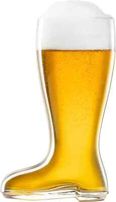 Studio Mercantile Das Boot Glass Novelty Beer Boot 40oz. 15'' Clear Beer Glass