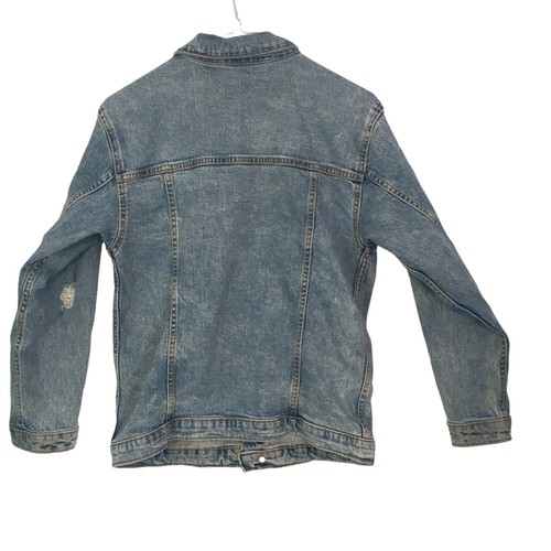 ART CLASS Unisex Youth Light Blue Wash Distressed Denim Jacket L (10/12) - Picture 6 of 10
