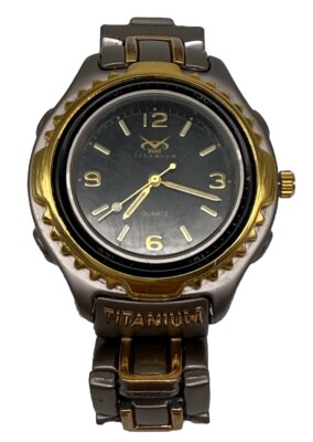 Mens Voit Titanium Japan Link Bracelet Metal Two Tone Working
