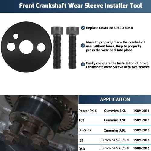 For Cummins 3.9L 5.9L Front & Rear Crankshaft Seal Remover & Installer Tool Set - Bild 8 von 11