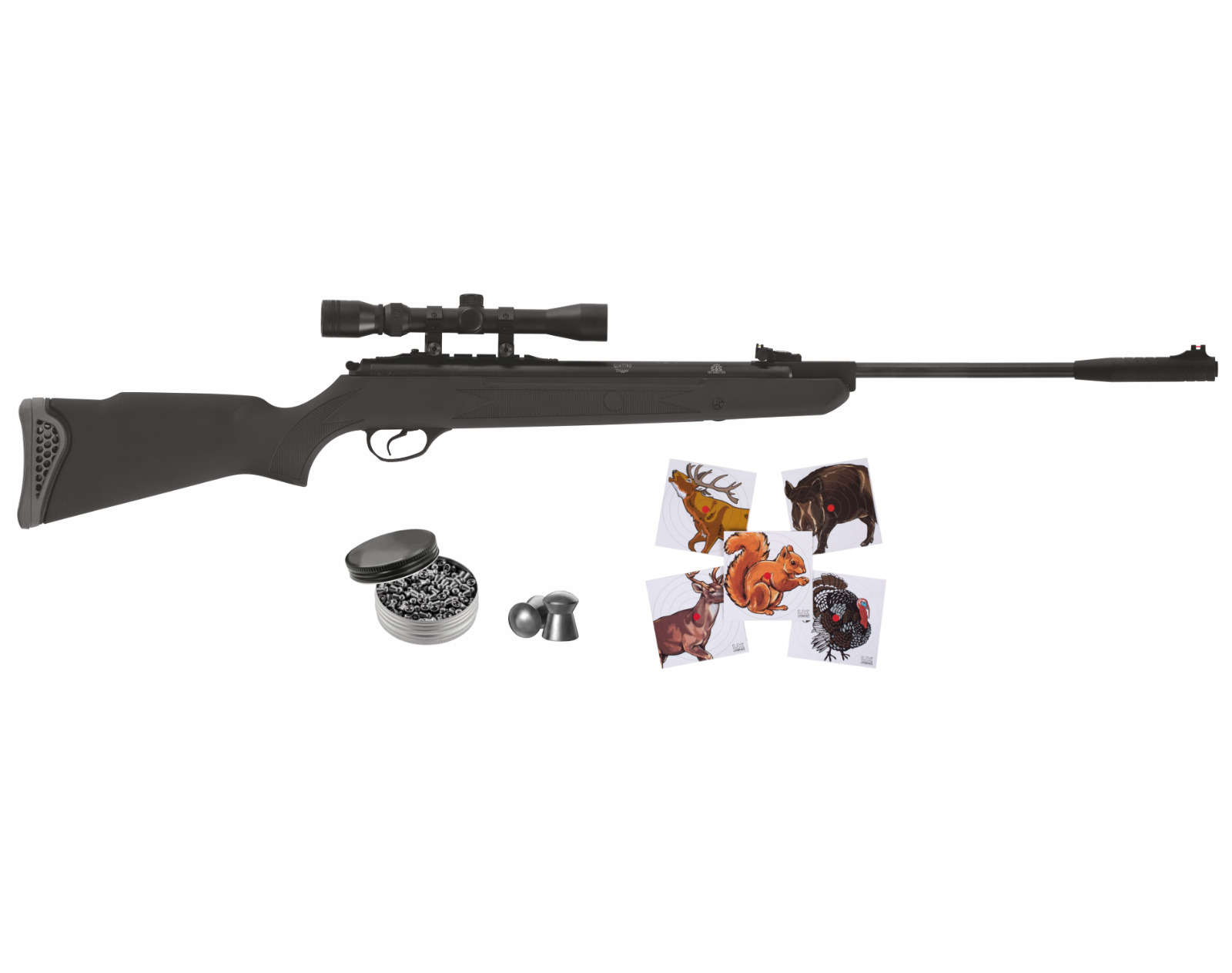 Hatsan MOD 125 Sniper Camo Vortex QE .22 Caliber Air Rifle with Pellets  Bundle