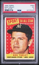 1958 TOPPS 493 BOB TURLEY ALL STAR PSA 5