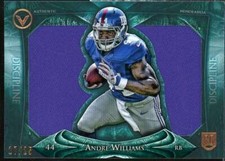 Andre Williams Rookie Card 2014 Topps Valor Jumbo Relics Discipline #VJRAW 