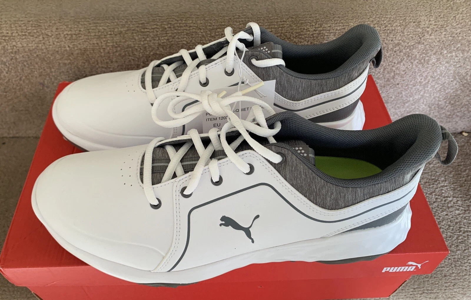 PUMA UOMO GRIP FUSION 2.0 BIANCO OMBRA SILENZIOSA TAGLIA UK 9 NUOVO CON SCATOLA
