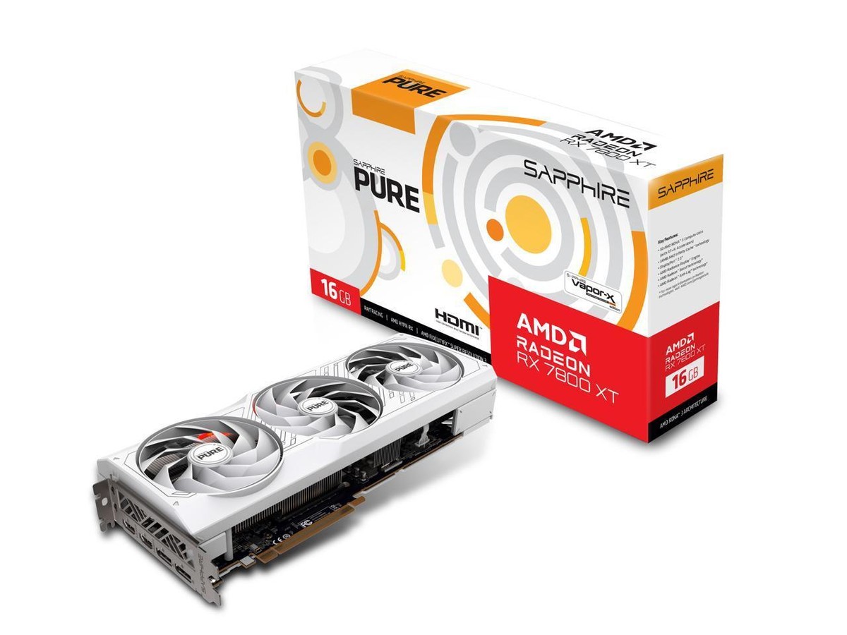 SAPPHIRE PURE Radeon RX 7800 XT 16GB GDDR6 PCIe 4.0 ATX SAPPHIRE PURE Radeon RX 7800 XT 16GB GDDR6 PCIe 4.0 ATX
