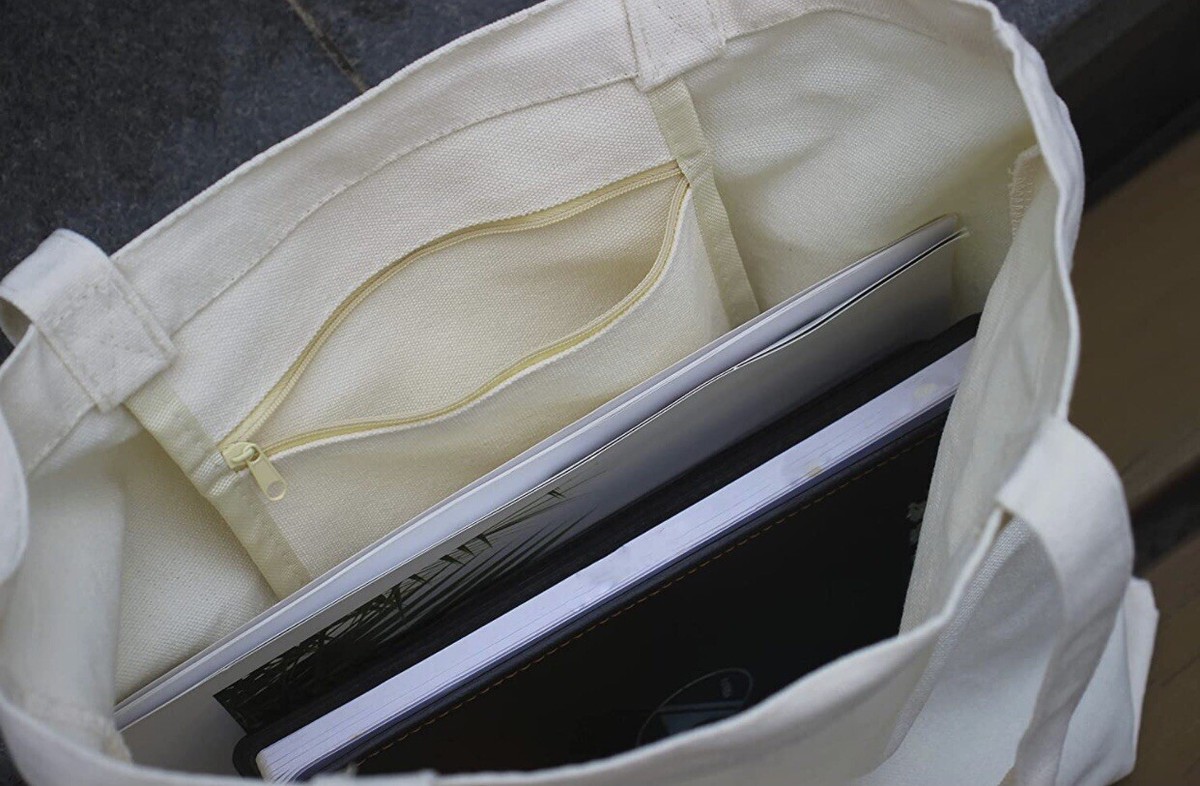 Funny Canvas Tote Bag For Women - Aesthetic Reusable Grocery Shopping Bag, Large Shoulder Bag For Daily Commute & Travel