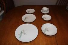 Noritake VTG Asian Oriental Bamboo  #6341 Porcelain China 7 Piece Place Setting