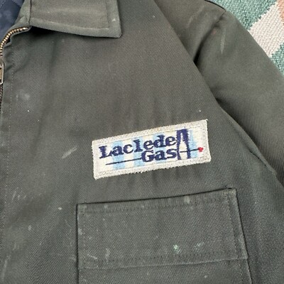50’s vintage ACE work coat Vintage 50s Work Jacket Paint Distressed Quilted Full Zip Men's