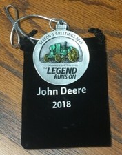 SHINY - 2018 John Deere Pewter Christmas Ornament -- 23 In This Series -- NEW