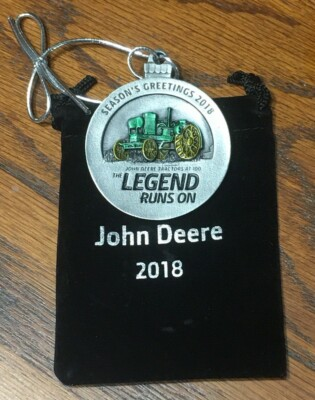 #ad SHINY NEW 2018 John Deere Pewter Christmas Ornament 23 In This Series $105.00