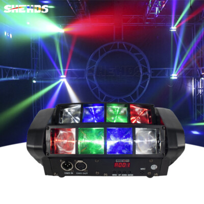 8X6W Mini LED RGBW Spider Beam Moving Head Lighting Stage Effect Party