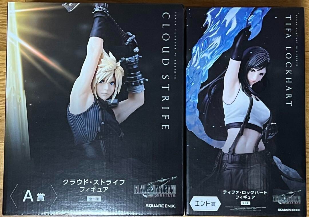 Final Fantasy VII FF7 Rebirth Kuji Tifa & Cloud Figure set A &End