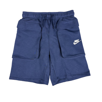 Nike Big Kids Boy's Club Fleece Cargo Shorts DM8049-410 Navy Blue Size L NEW