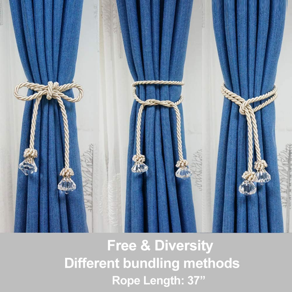 Crystal Curtain Tie Backs Rope Window Tiebacks Durable Holdbacks Rope