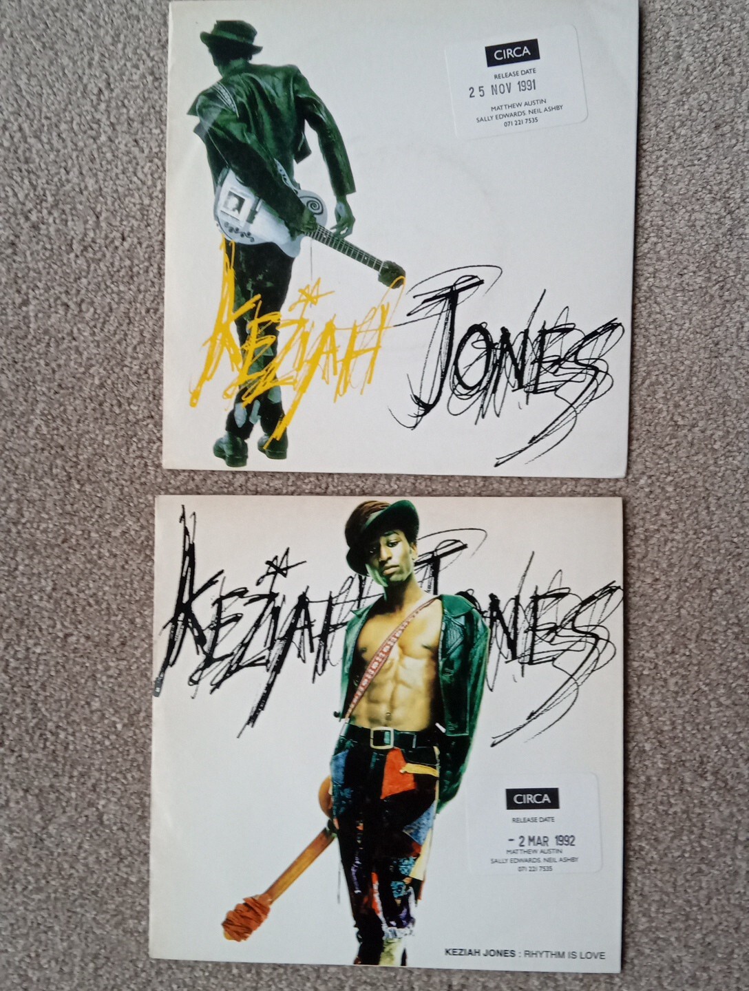 Keziah Jones -  Rhythm Is Love & Wisdom Behind The Smile  7"" Vinyl Singles