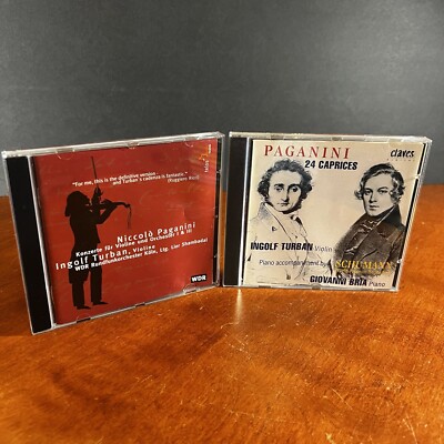 Lot: 2 Nicolo Paganini CD Violin Ingolf Turban Schumann 24 Caprices Bria Claves