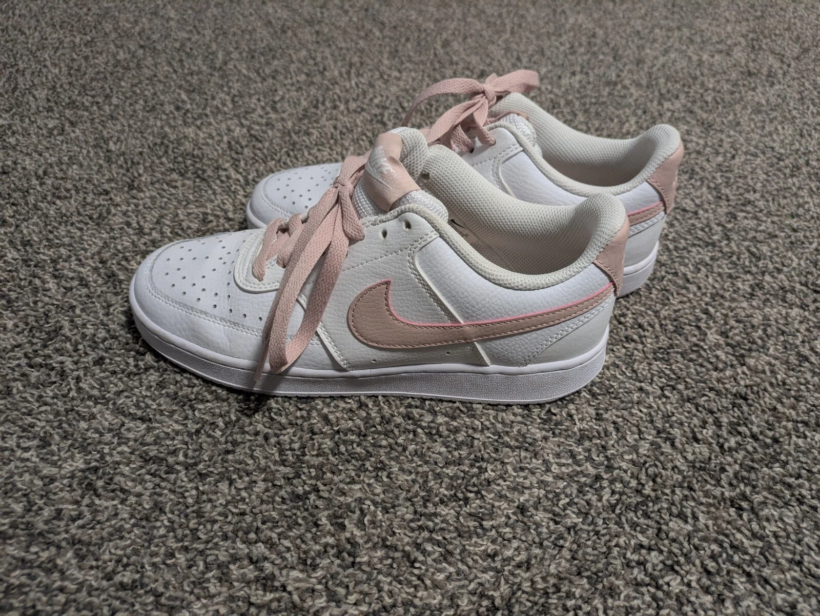 Nike Sneaker Donna Taglia 8 Court Vision Low Next Nature Bianco Rosa