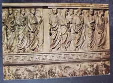 postcard art roma ara pacis augustae personages of the imperial parade