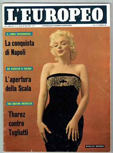 MARILYN MONROE Cover Magazine 1961 Italy Vintage Weekly Issue Rare Sexy Europeo