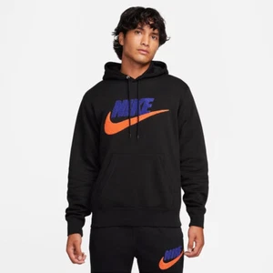Mens Nike Gym Athletic Chenille Club Hoodie Hooded Sweatshirt Pullover New