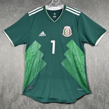 2018 World Cup Mexico Authentic Adidas Jersey Mens L Climachill