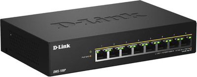 D-Link DMS-108P 8-Port Multi-Gigabit Unmanaged Poe Switch   2,5Gbe, 230W Poe-Bud