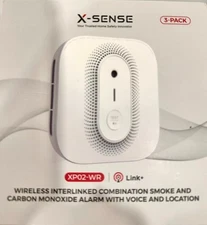 3Pack X-Sense Wireless Smoke Carbon Monoxide Alarm Voice Location XP02-WR NIB