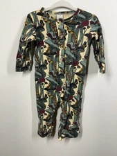 Kate Quinn Organic Cotton Long Sleeve Henley Romper Mushroom Forest 6-12 Months