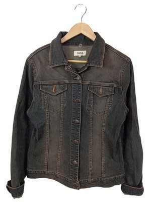 BIBA Jeansjacke Damen Jacke Gr. DE 40 hellgrau Casual-Look