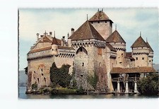 Postcard Le Chateau vu du Sud Chillon Montreux Switzerland
