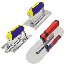 Concrete Tools Set Stainless Steel Pool Trowel (11" x 4") plus Concrete Edger...