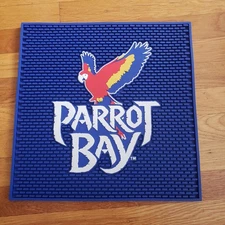 Captain Morgan Rum Parrot Bay Bar Spill Mat 15" x 15" Blue