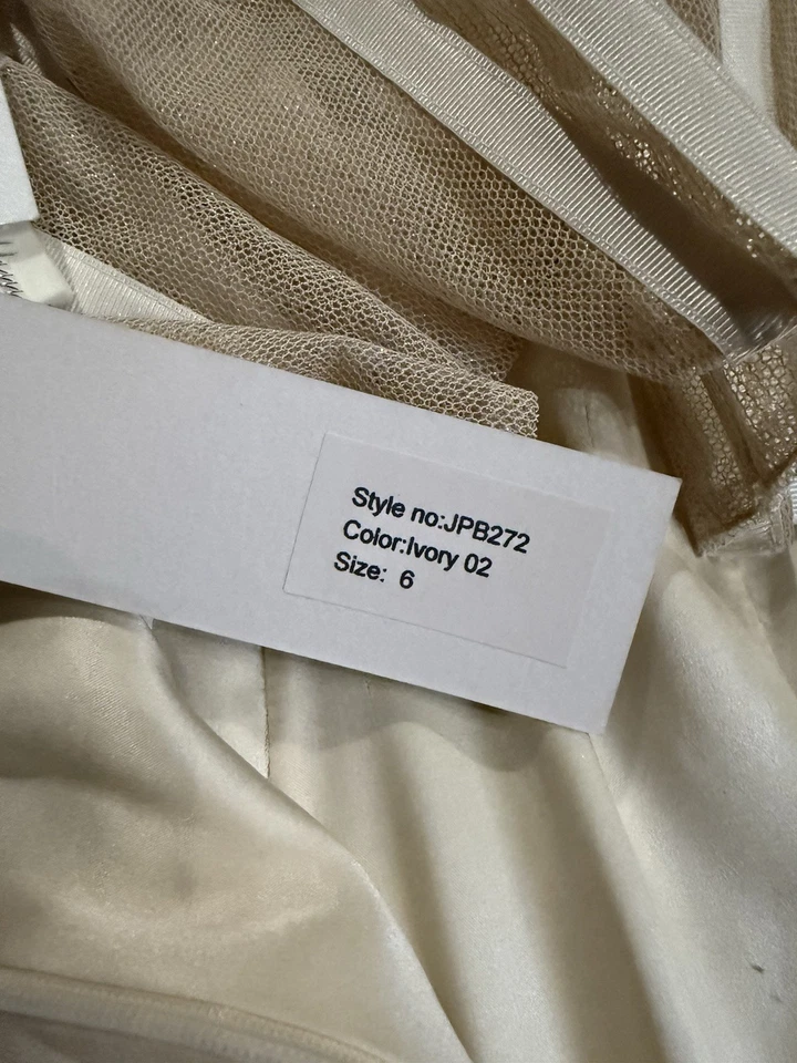 Редкий образец продажи Дженни Packham без бретелек богемное свадебное платье дизайнер XS 2/4 - Изображение 3 из 4