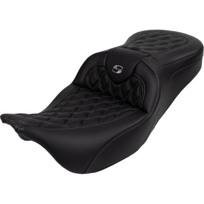 Saddlemen 808-07B-182B2 Roadsofa LS Sitz Mit Fahrers Rückenlehne - Graue Nähte