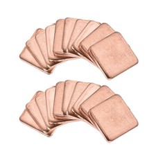 Flat IC Chipset Thermal Copper Heatsink for CPU GPU 15 x 15 x 2mm 20pcs