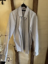 Ben Sherman Men's Long Sleeve Shirt Medium white With Pattern New Without Tags