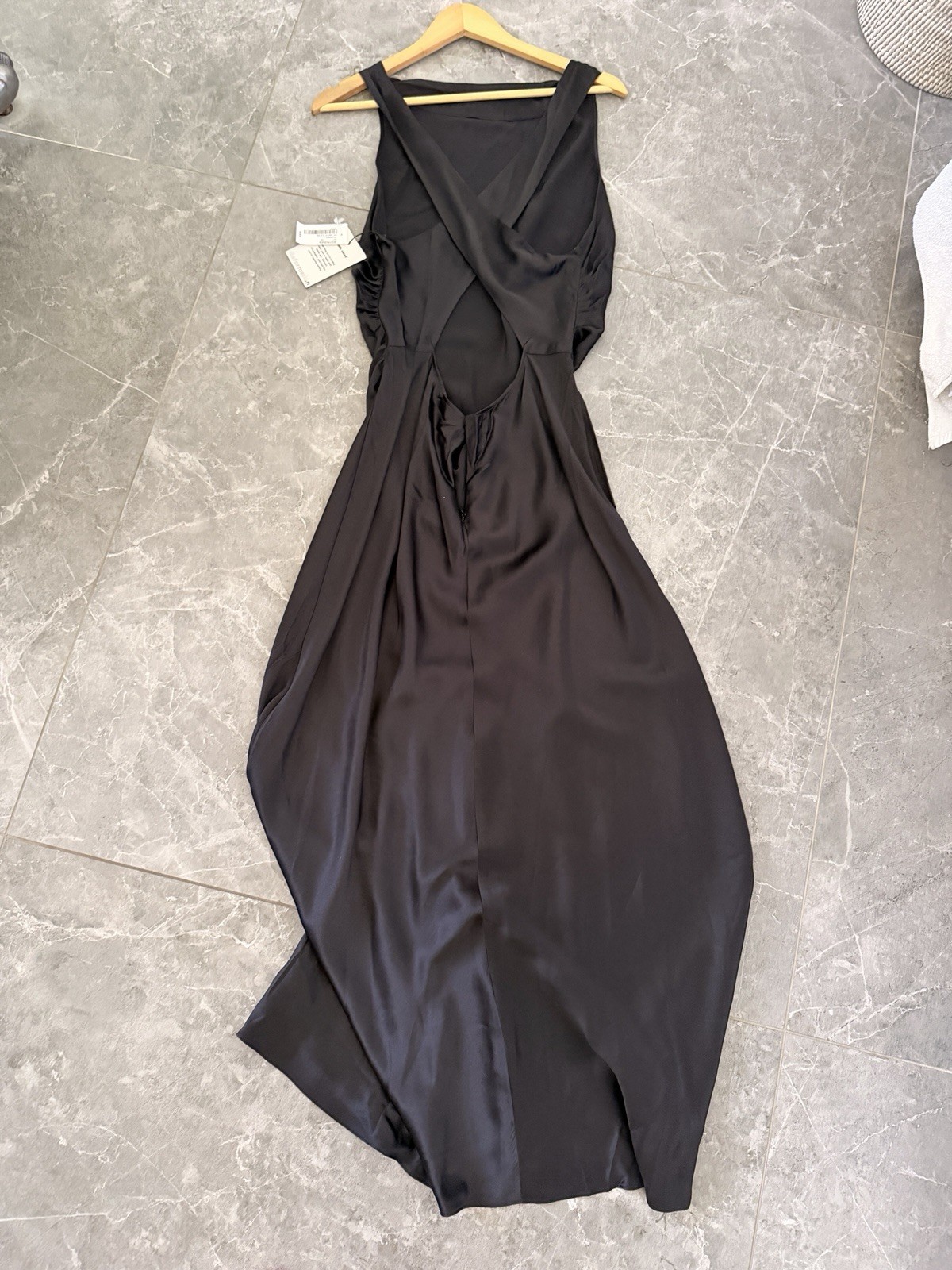 Bnwt Reformation Casette Black Silk Dress Rrp £348 image 3