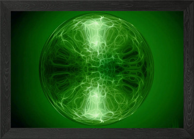 Kreise grün gerahmtes Wandbild Poster Leinwanddruck Bild