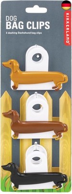 Kikkerland Dackel Bag Clips 3er Set