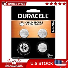 Duracell 2032 CR2032 DL2032 CR Lithium Button Cell Battery 4 Pack Exp. Jan 2034